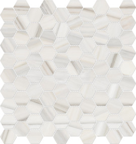 Caspar Zebrino 1-1/4″ Hexagon Mosaic Polished