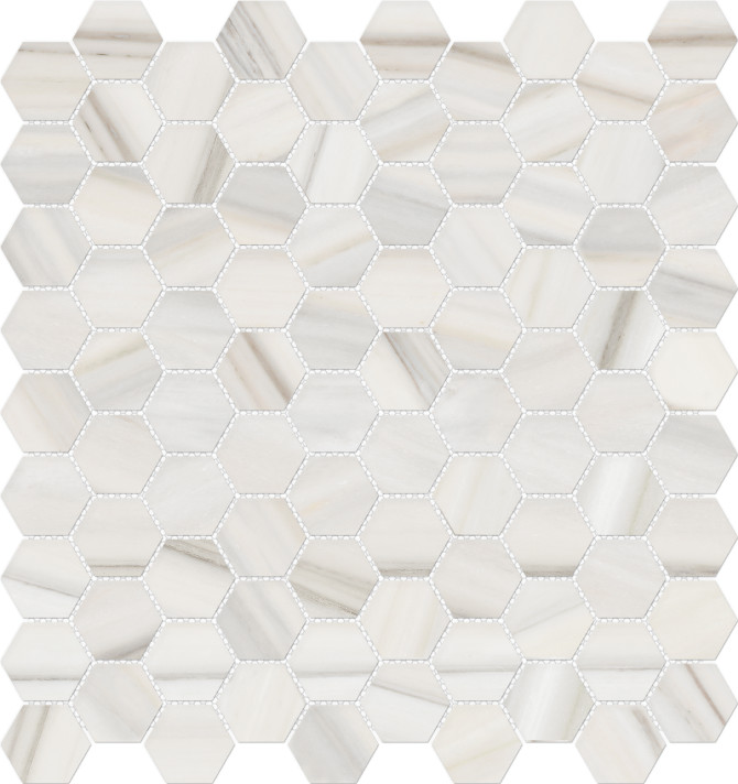 Caspar Zebrino 1-1/4″ Hexagon Mosaic Polished