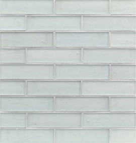 Elements Baby Blue 1-1/4×5 Brick Mosaic Silk
