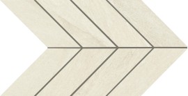Cosmo White 2×5 Chevron Mosaic Matte