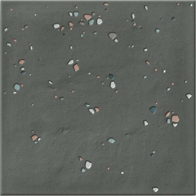 Stardust Nero 6×6 Pebbles Decorative Tile