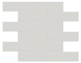 Nantucket Light Gray 2×6 Brick Mosaic Glossy