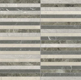 Waterjet Stone Mosaics Terra 1×6 Stacked Mosaic Mixed Waterjet Stone Mosaics Terra 1×6 Stacked Mosaic Mixed