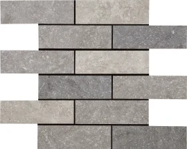 Beljn Medium Blend 2×6 Mosaic Unpolished