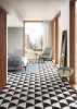 Scenario Nero Crescent Deco 8x8 and Nero Convex Deco 8x8
