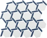 Maja Ocean 9×10 Hex Wheel Mosaic Matte