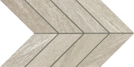 Cosmo Light Gray 2×5 Chevron Mosaic Matte