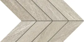 Montesano Light Gray 2×5 Chevron Mosaic Matte