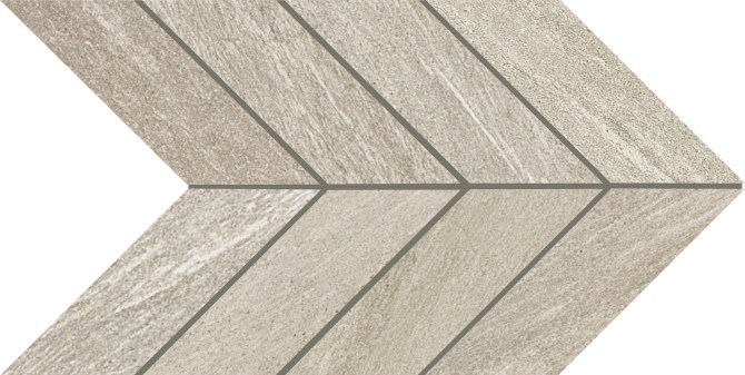 Cosmo Light Gray 2×5 Chevron Mosaic Matte