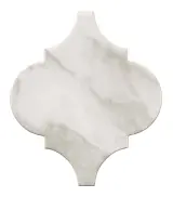 Ami White 6″ Arabesque Decorative Tile Matte Rectified