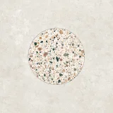 Romana Multicolor White 24×24 Cross Cut Circle Decorative Tile Matte Rectified