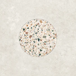 Romana Multicolor White 24×24 Cross Cut Circle Decorative Tile Matte Rectified