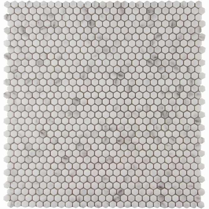 Studio Marble Impressions Grey/White 12×12 Pixy Mosaic Matte