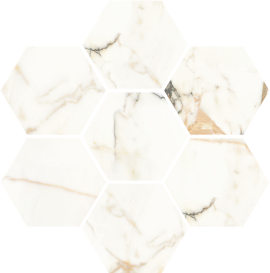 Luce Oro 12×11 Esagona Mosaic Satin Rectifed Luce Oro 12×11 Esagona Mosaic Satin Rectifed