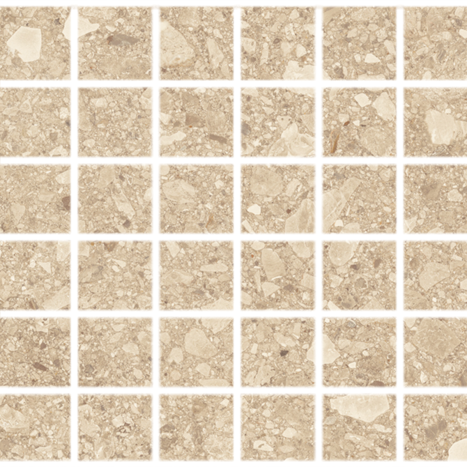 Santiago Beige 2×2 Mosaic Rectified