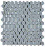 Mosaics Light Blue 1″ Hexagon Mosaic Gloss