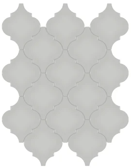 Nantucket Medium Gray 10×13 Beveled Arabesque Mosaic