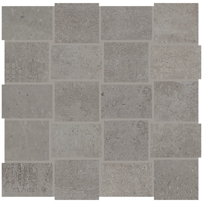 Transit Medium Gray 2×3 Modern Weave Mosaic Matte
