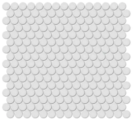 Nantucket Silver 3/4″ Penny Round Mosaic Glossy Nantucket Silver 3/4″ Penny Round Mosaic Glossy