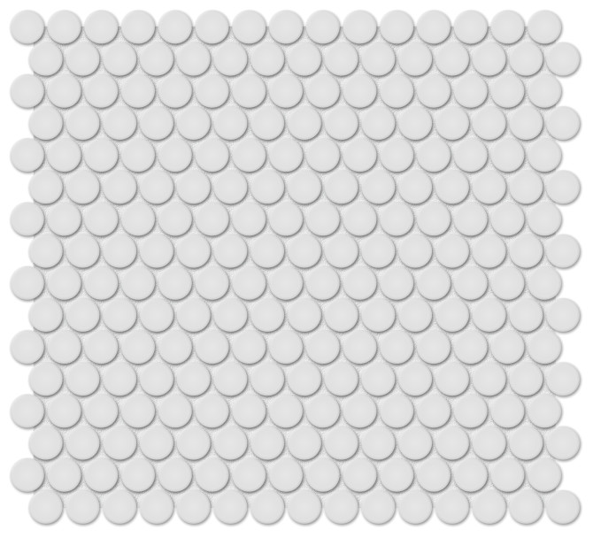Nantucket Silver 3/4″ Penny Round Mosaic Matte