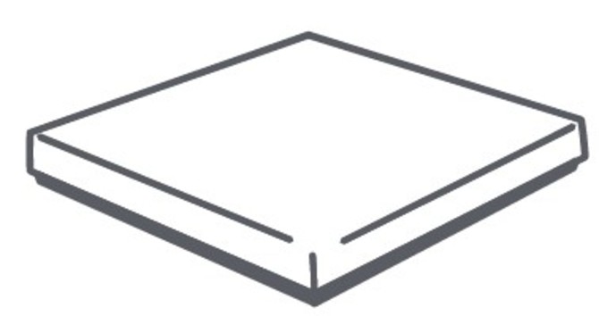 Maggiore White 13×13 Step Tread Corner Polished