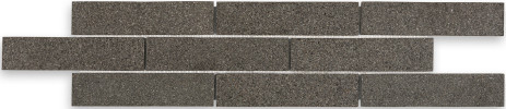 Thin Brick Absolute Black 2×8 Mosaic Flamed