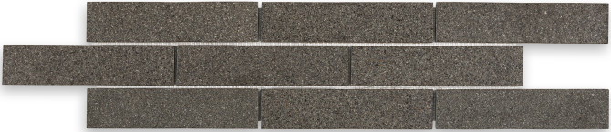 Thin Brick Absolute Black 2×8 Mosaic Flamed