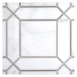Specialty Mosaic Collection Asian Carrara Ultra Premium Honed And Cinderella Gray Polished 8×8 Pickets Mosaic Mixed