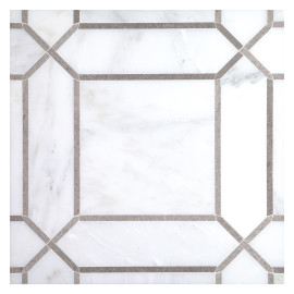 Specialty Mosaic Collection Asian Carrara Ultra Premium Honed And Cinderella Gray Polished 8×8 Pickets Mosaic Mixed