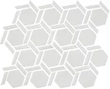 Maja Mist 9×10 Hex Wheel Mosaic Matte