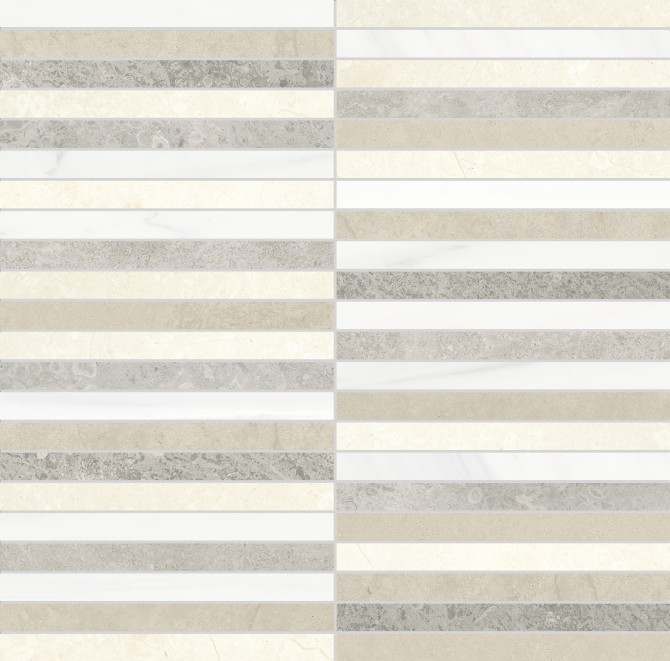 Waterjet Stone Mosaics Dune 1×6 Stacked Mosaic Honed