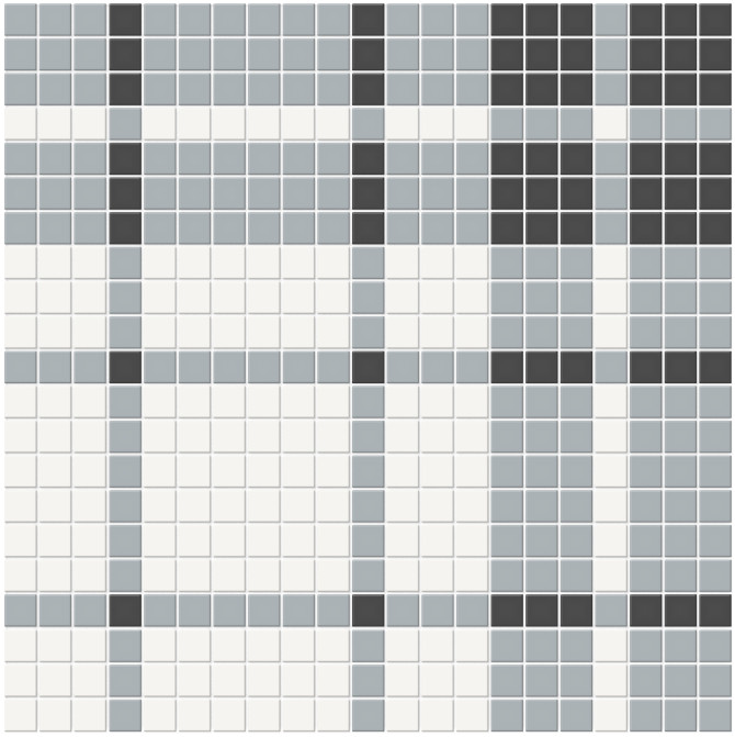 Nantucket Sea Blend 13×13 Plaid Pattern Mosaic Matte
