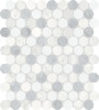 Waterjet Stone Mosaics Polar 1-1/4″ Penny Round Mosaic Honed
