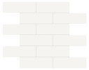 Nantucket White 2×6 Brick Mosaic Matte