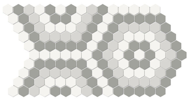 Soho Evening Blend 8×14 Hexagon Pattern Mosaic Matte