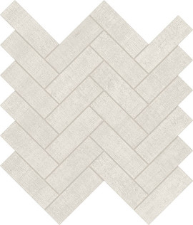 Fray White 1×4 Herringbone Mosaic Matte