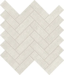 Fray White 1×4 Herringbone Mosaic Matte