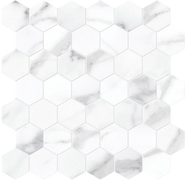 La Marca Statuario Nuovo 2″ Hexagon Mosaic Honed