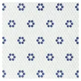 Cafe White And Deep Blue 9×11 Petite Fleurette Moosaic