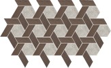 Orleans Gray & Brown 12×10 Interlocking Hex Mosaic Matte