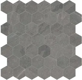Niles Dark Grey 2″ Hex Mosaics Niles Dark Grey 2″ Hex Mosaics