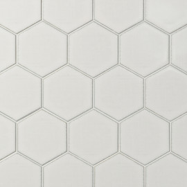 Linen Summer White 4″ Hexagon Field Tile