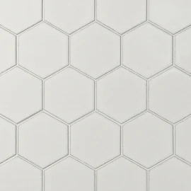 Linen Summer White 4″ Hexagon Field Tile Linen Summer White 4″ Hexagon Field Tile