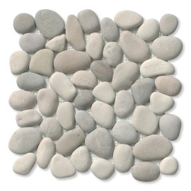 Pebble Sepia Blend 12×12 Perfect Pebble Mosaic Matte