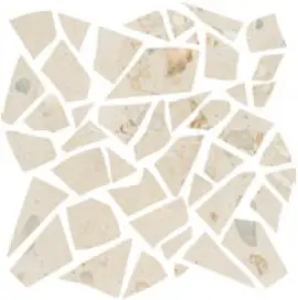 Volpino White 12×12 Palladian Mosaic Stone Mixed Rectified