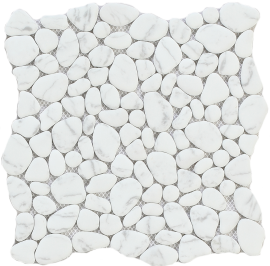 Aquata Carrara 11×11 Random Pebbles Mosaic
