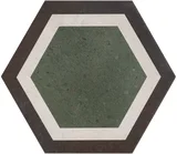 Tuscany Green 9×10 Modern Hexagon Decorative Tile Matte