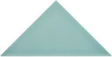 Cursive Soft Teal 6×6 Triangle Glossy