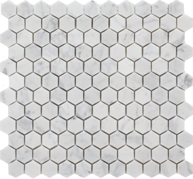 Frio White 12×12 Hexagon Mosaic