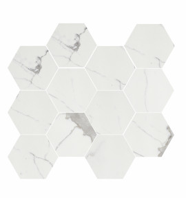 Luxury Calacatta 3×3 Hexagon Mosaic Polished rectified
